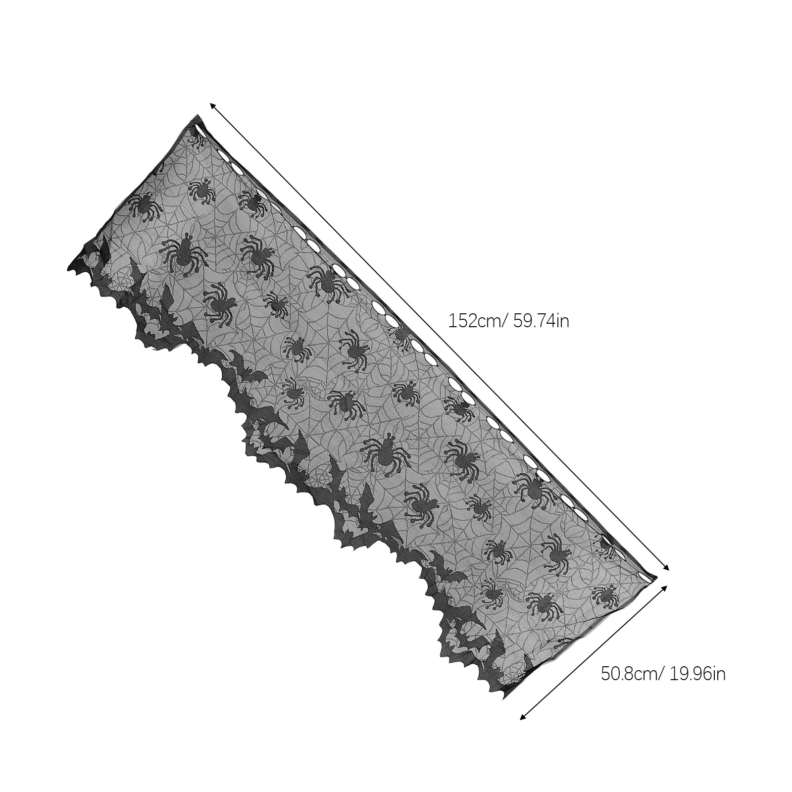 ثلاثية الأبعاد مطبوعة هالوين الخفافيش العنكبوت ويب الدانتيل نافذة الستار الباب الموقد القماش ديكور أسود مخيف شبح مهرجان المنزل #4