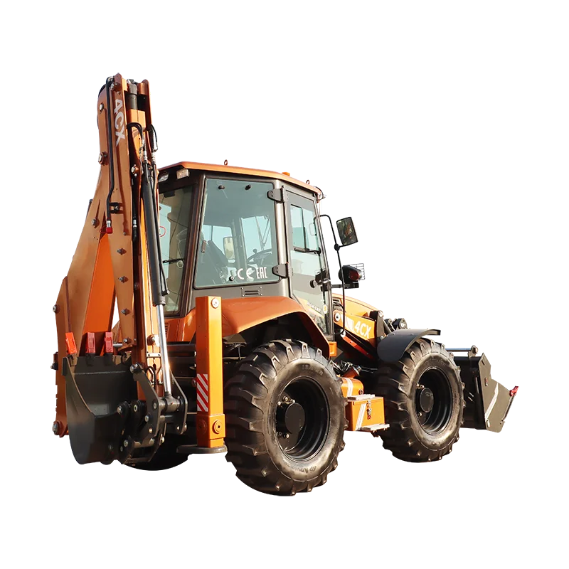 4x4 Backhoe Earthmoving Machinery Backhoe Front Loader and Backhoe Tractor Mini Towable Backhoe Loader