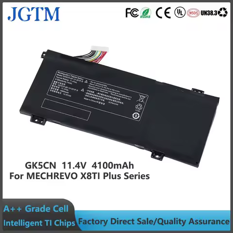 JGTM GK5CN-00-13-3S1P-0 Lithium Ion Laptop Battery 11.4V 4100MAH Batteries for MECHREVO X8TI Plus X8Ti-G X9TI-S X10Ti