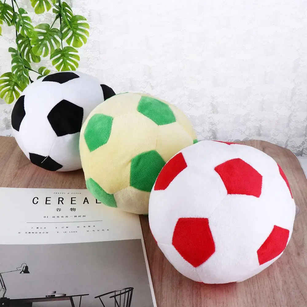 

20cm Plush Football Toy For Boys Durable Sports Ball Pillow Room Fluffy Stuffed Soccer Ball Toy Gift