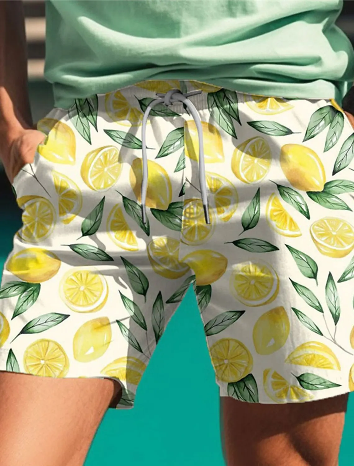 Pantalones cortos de Estilo Hawaiano para hombre, bañadores con estampado 3D, cintura elástica, cordón, Aloha, Playa y vacaciones, Verano