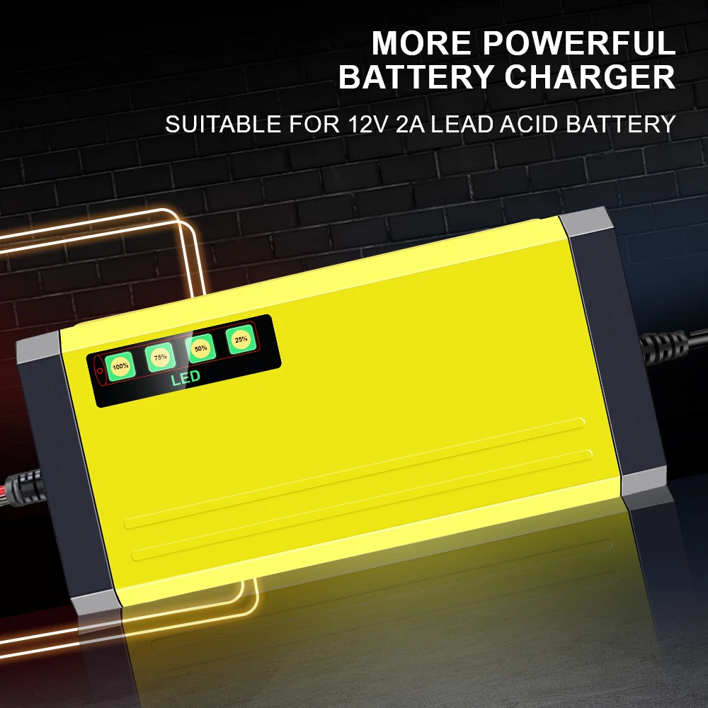 LED-Anzeige Nass Trocken Blei Säure Batterie Moto Lkw Batterie Ladegerät 12V 2A 220V Power Puls Reparatur Ladegerät auto Batterie Ladegerät