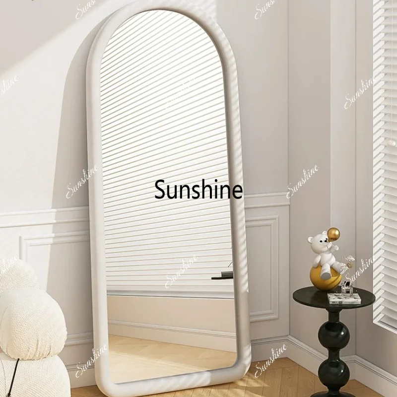 Floor-to-ceiling full-body mirror Household wall-mounted cream-style large mirror