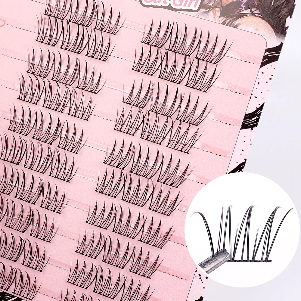 3D Mink Individual Eyelashes Natural Manga Clusters Eyelash Extension Professional 11-13MM Mixed Soft False Lashes Daily Makeup