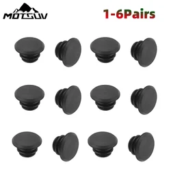 1-6pairs Bicycle Handlebar Plugs Classic Delicate Bicycle Plastic Plug Road Handlebar Bike Mountain Covers Grips End Cap T1V1