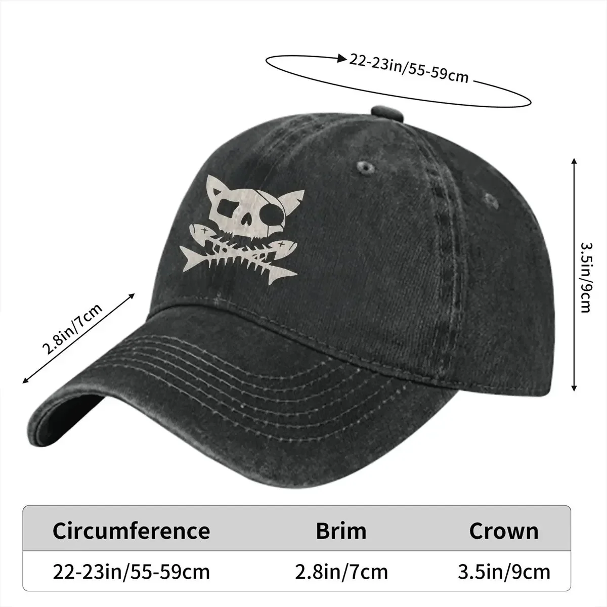 Cats Multicolor Hat Peaked Women's Cap Cat Pirate Jolly Roger Personalized Visor Protection All Seasons Travel Adjustable Hats