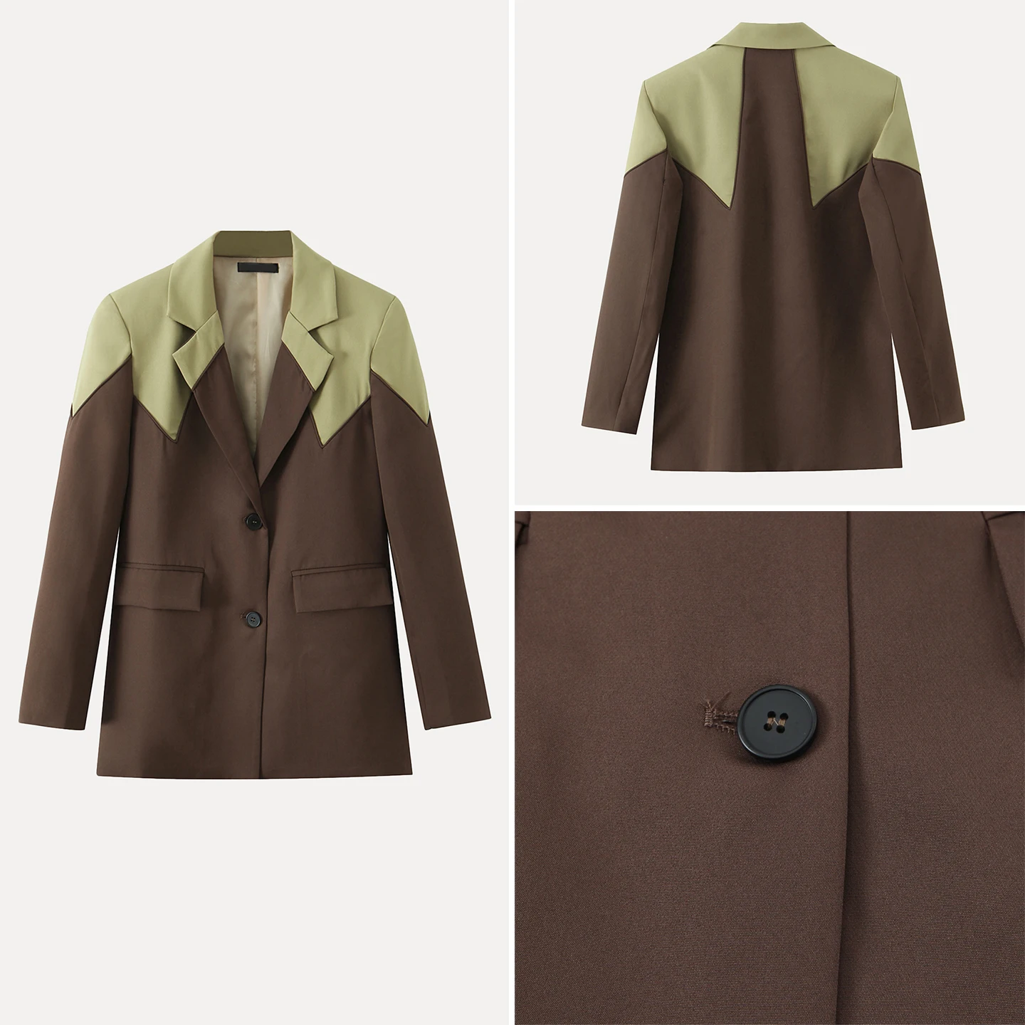 Lässiger langer Sve-Anzug für Damen, Jaet Color Blo Design, pendelfreundliche, faionable Oberbekleidung für die Herbstsaison