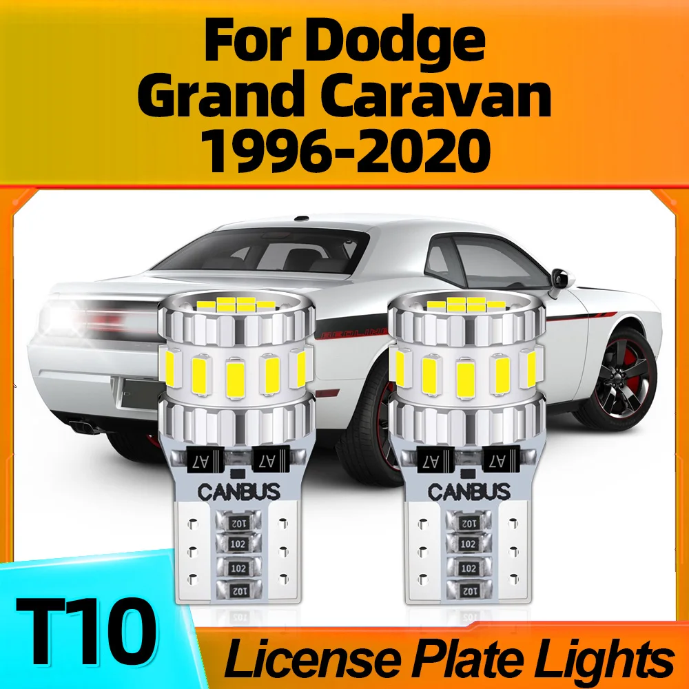 

2Pcs 800LM T10 W5W Car LED Bulbs License Plate Lights For Dodge Grand Caravan 1996 1997 1998 1999 2000 2001 2002 2003 2004-2020