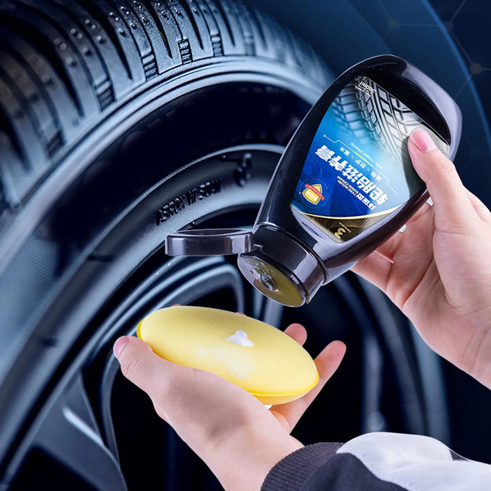 タイヤホイールクリーナー-300ml-保護効果のある効率的なペースト-プロフェッショナルホイールクリーナーペースト-家族や友人向け-自動車車両用