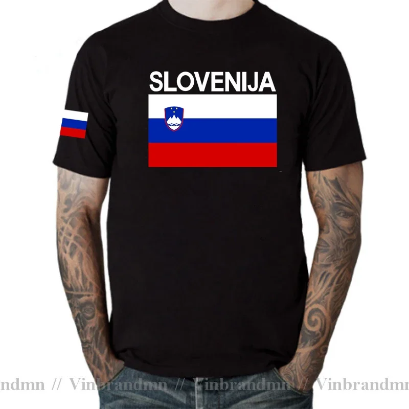 Camiseta para hombre de Eslovaenia, camisetas del equipo nacional, Camiseta 100% de algodón, ropa, camisetas, camisetas deportivas de campo SVN, Slovenija SI