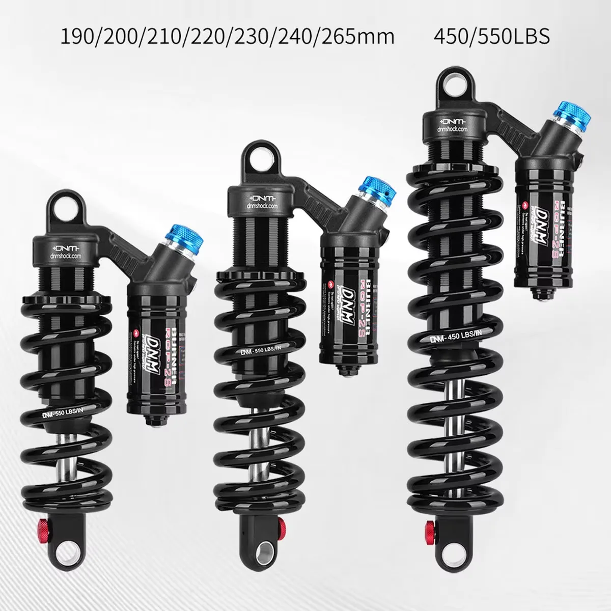 DNM RCP2S 190mm 210mm 230mm 220mm 200mm 240mm 190mm Rear shock 190x51 550 750lbs for mtb downhill dirt bike spring damper