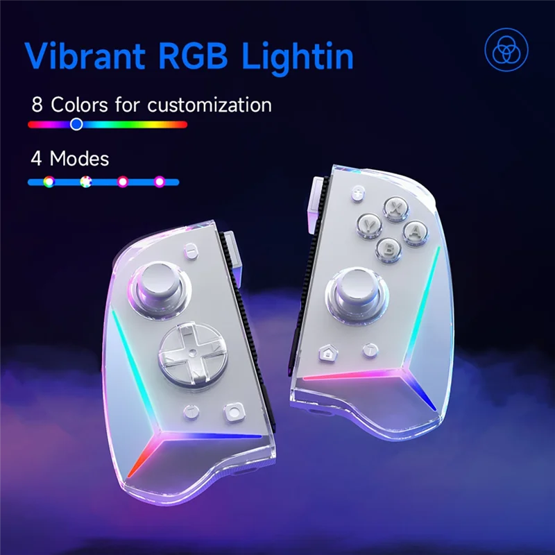 Controlador SCLS para Switch/OLED Compatible con Nintendo Switch/OLED con controlador de efecto Hall NFC RGB de 6 ejes