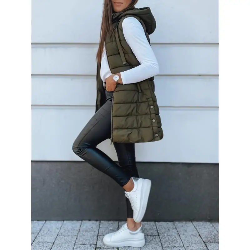 Ladies' Winter Warmth Puffer Vest Soft Color Fashionable Inner Wear Regular Length Other Material 100% Vest for Women