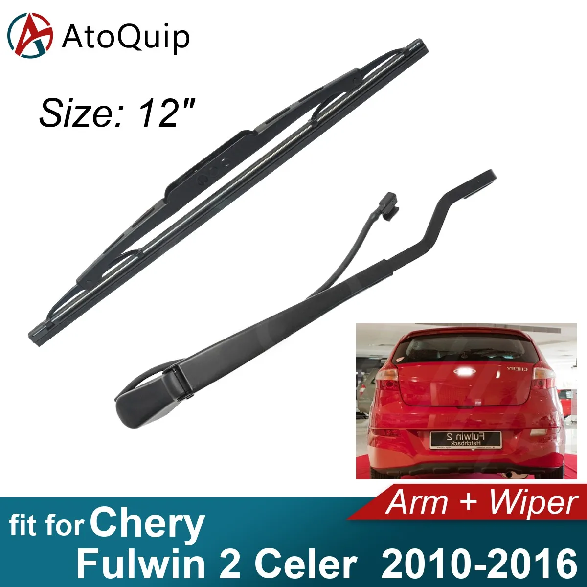 Car Rear Arm Wiper for Chery Fulwin 2 Celer 2010-2016 Fit Tailgate Window Rain Brush Windshield Windscreen 2013 2014 2015 2016