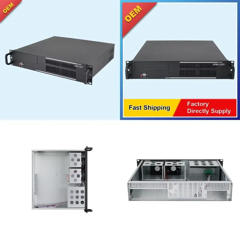 Custom Steel Metal Cabinet 2U 400Mm Short Depth 5 Hard Drive Rack Mount Server Case Micro-Atx Firewall Computer Case