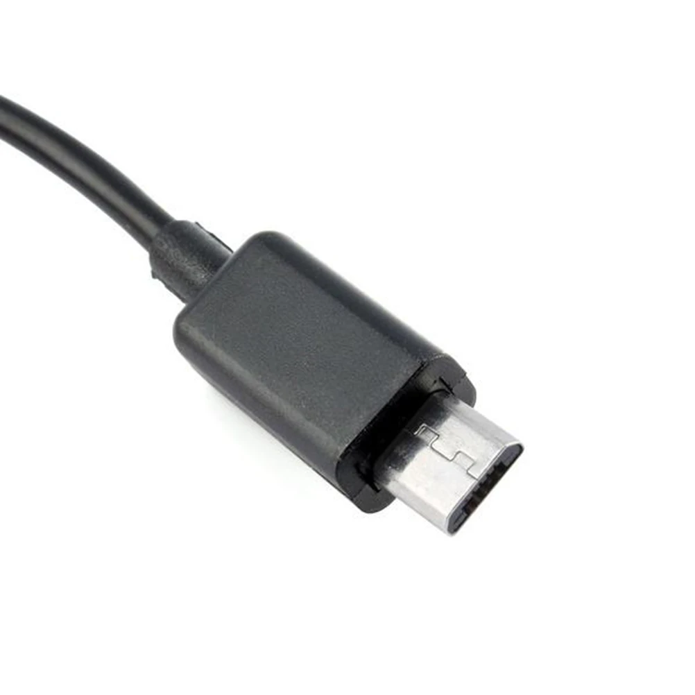 Adapter Micro USB 3 w 1 z dwoma portami USB 2.0, funkcją OTG, czarny, Plug and Play, przenośne urządzenie rozszerzające możliwości.