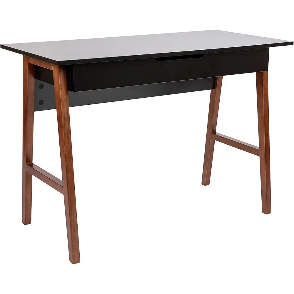 42 Black Home Office Desk with Storage for Writing or Bedroom Use