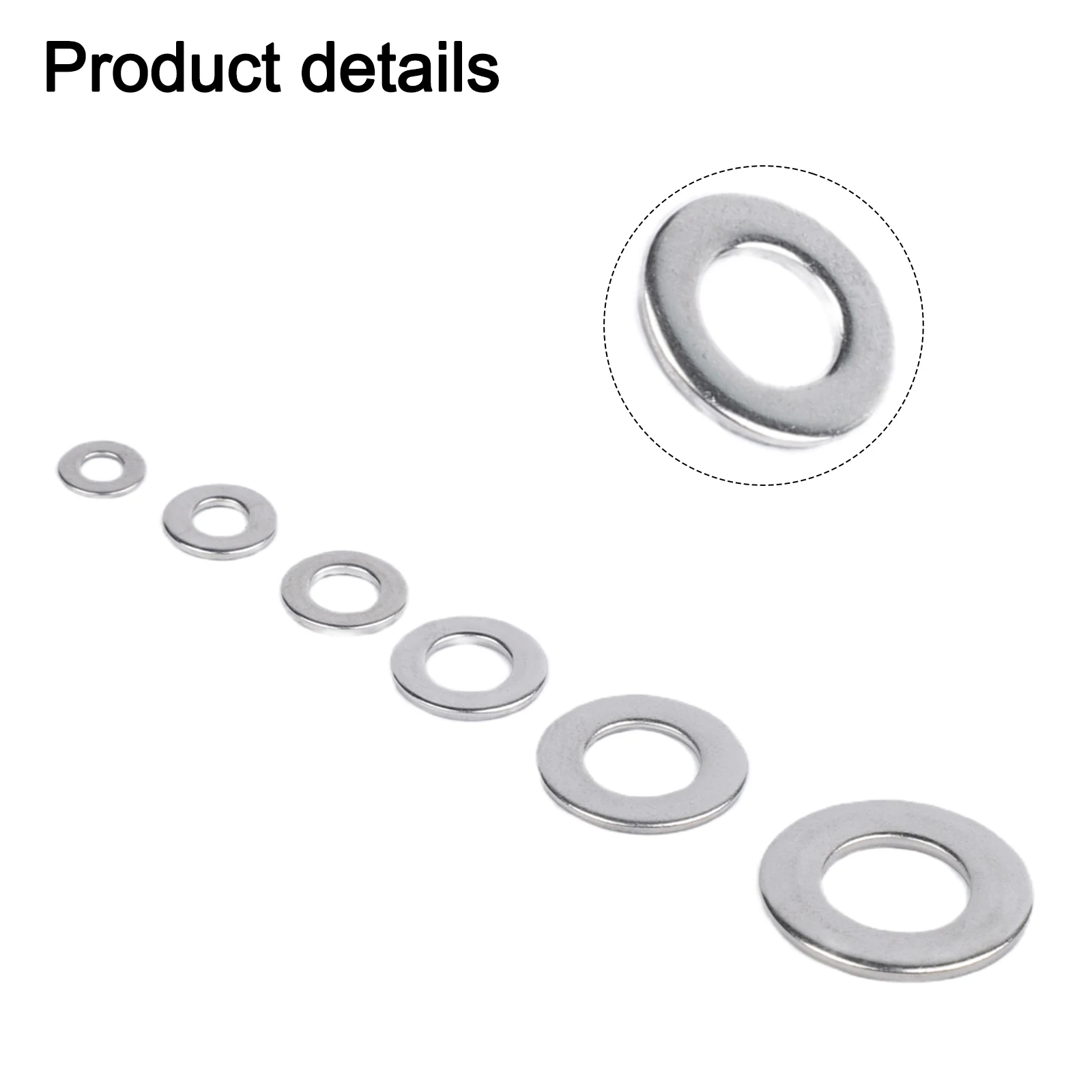 105PCS Washer Set Stainless Steel Washers Outdoor Projects Standard Circlip Pressure Distribution Comprehensive Sizes