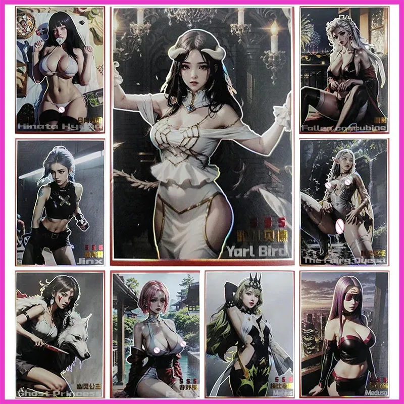 

Anime Goddess Story Rare SSS Reflections Flash Cards Hyuga Hinata Jinx albedo Toys for boys Collectible Cards Birthday Gifts