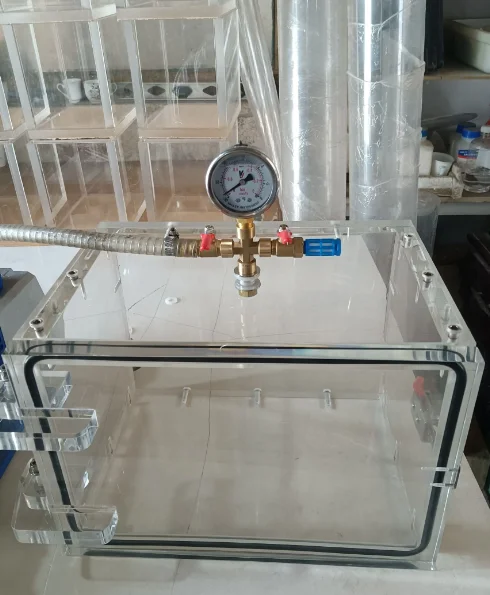 Transparent vacuum negative pressure sealed bucket defoaming tank packaging sealing performance leak detector acrylic plexiglass