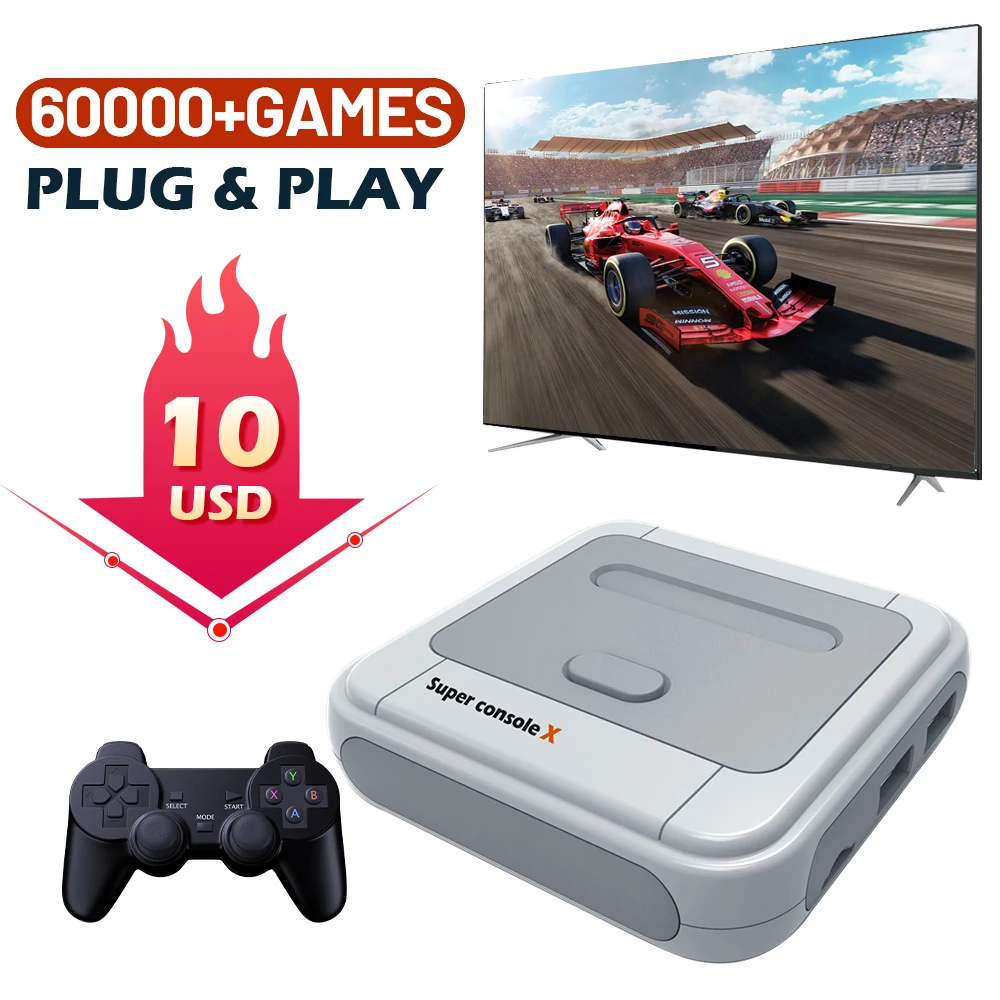 Super Console X Retro Game Console For DC/Naomi/MAME/Arcade With 60000+ Classic Retro Games HD Wifi TV Video Game Player