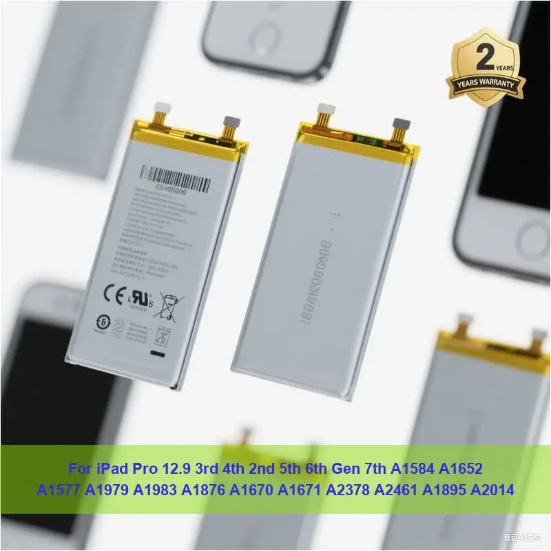 Battery For iPad Pro 12.9 3rd 4th 2nd 5th 6th Gen 7th A1584 A1652 A1577 A1979 A1983 A1876 A1670 A1671 A2378 A2461 A1895 A2014