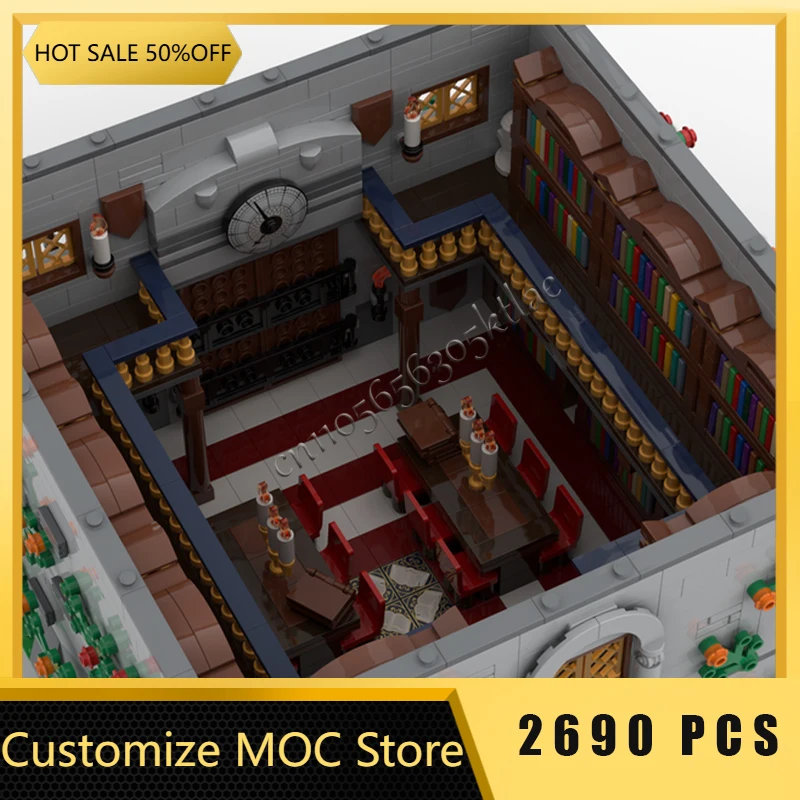 جديد 2690 أجزاء قلعة القرون الوسطى نموذج Moc قوالب بناء مكتبة الملك وحدات مجموعات تجميع الالعاب العملاقة هدايا عيد الميلاد الشعبية #4