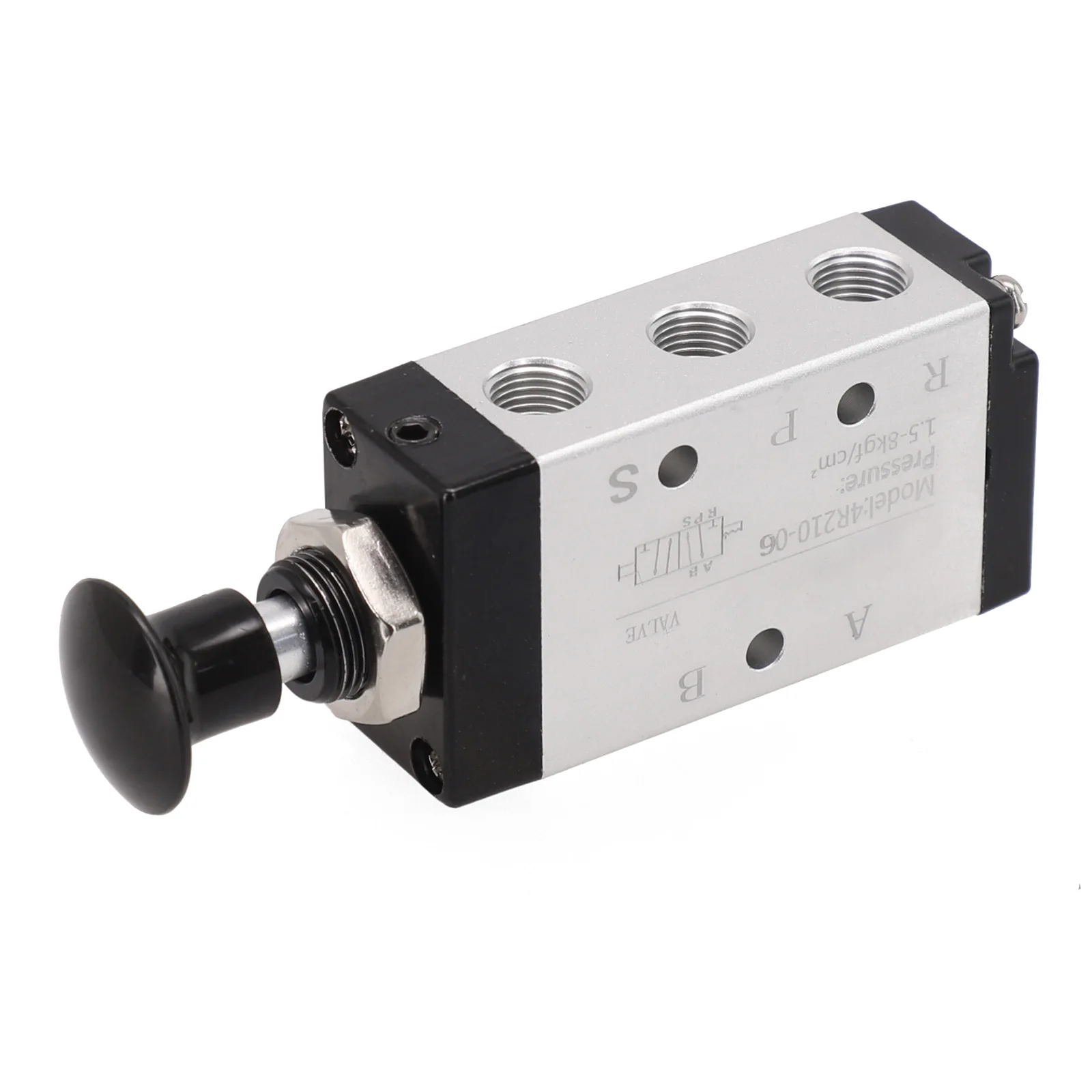 3R210-06 3R210-08 4R210-08 2 Way 3 Ports 5 Position Push And Pull Pneumatic Control Switch Reversing Manual Valve 110*30*20mm
