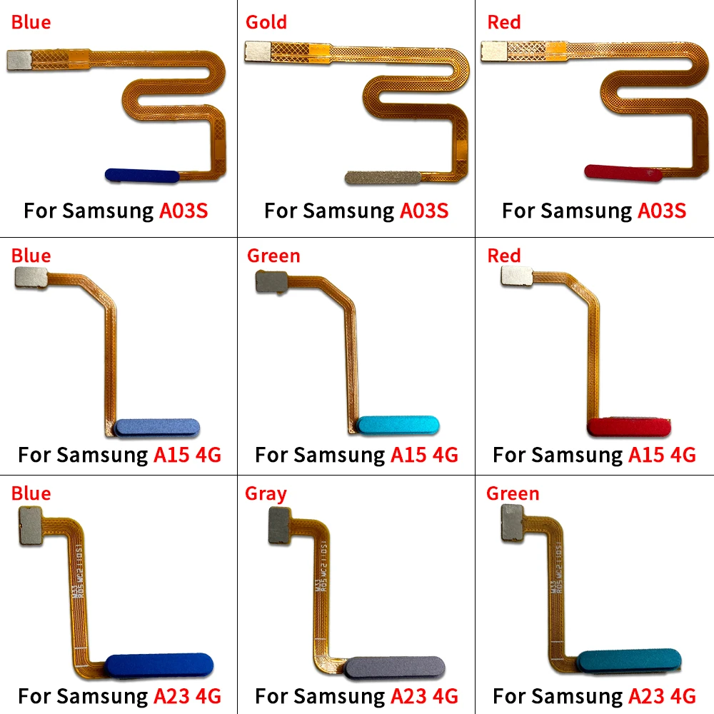 For Samsung A03S A15 5G A23 4G  Power Button Flex Cable Side Key Switch ON OFF Control No Fingerprint Sensor Repair Parts