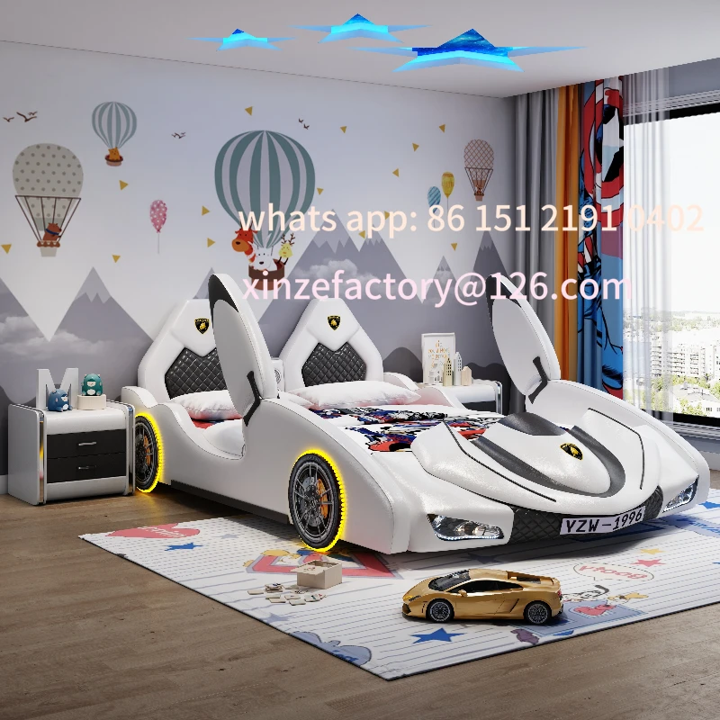 

Customizable new children and boys car bed multi-function