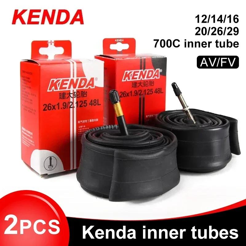 AliExpress 2PCS KENDA Bicycle Inner Tube 20/26/27.5/29/700c/23C Schrader Presta Butyl Rubber MTB Road Bike Tube Inner Tyre Bicycle Parts