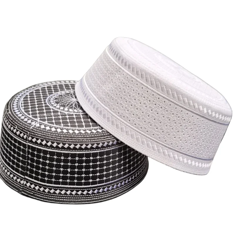 Gorros musulmanes para hombres, sombrero de oración, Kufi, Kippah islámico, Hijab, Arabia Saudita, turbante judío, fiesta bordada, envío gratis