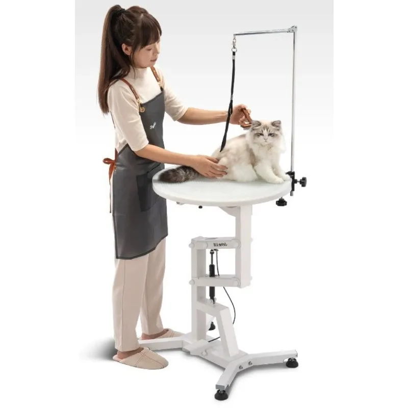 

LED Electric Dog Grooming Table, Round Safe Portable for Pet Salon