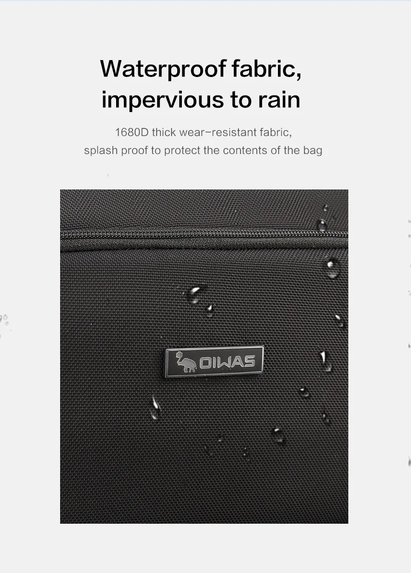 OIWAS Large Capacity Expandable Laptop Backpack USB Charging Port 17.3Inch Waterproof Business Travel Computer Bag for Men Women