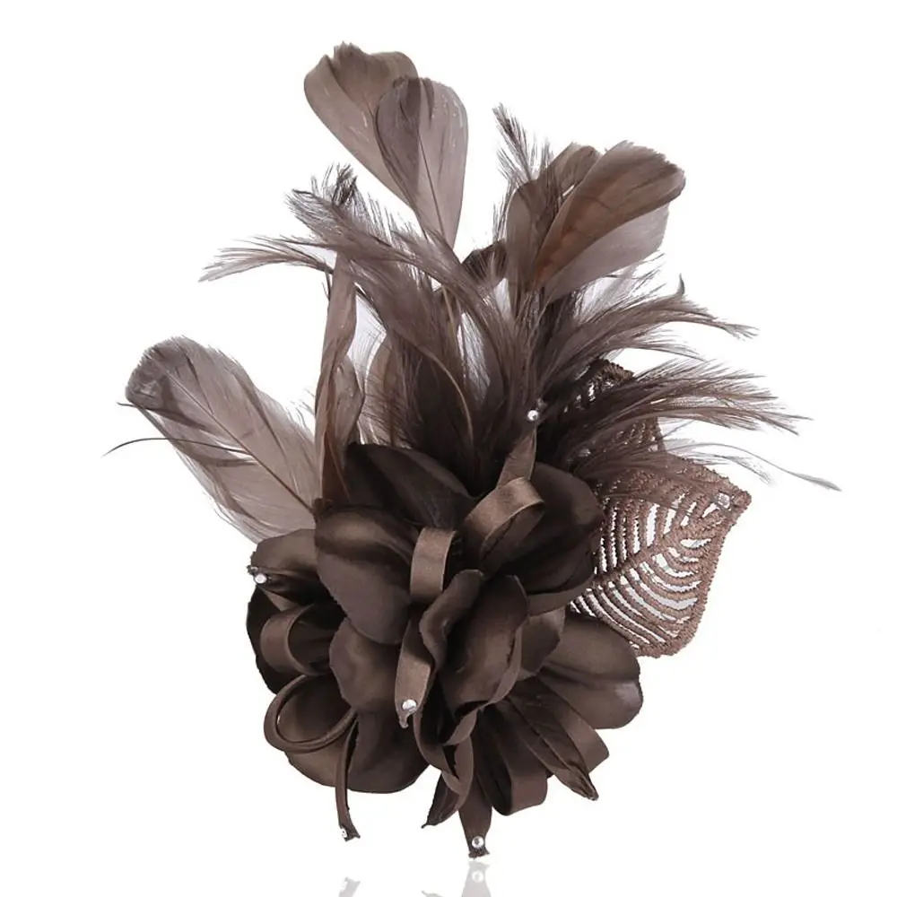 Female Cloth Niche Design Fashion Jewelry Feather Korean Style Brooch Wedding Jewelry Women Flower Brooch Vintage Brooch