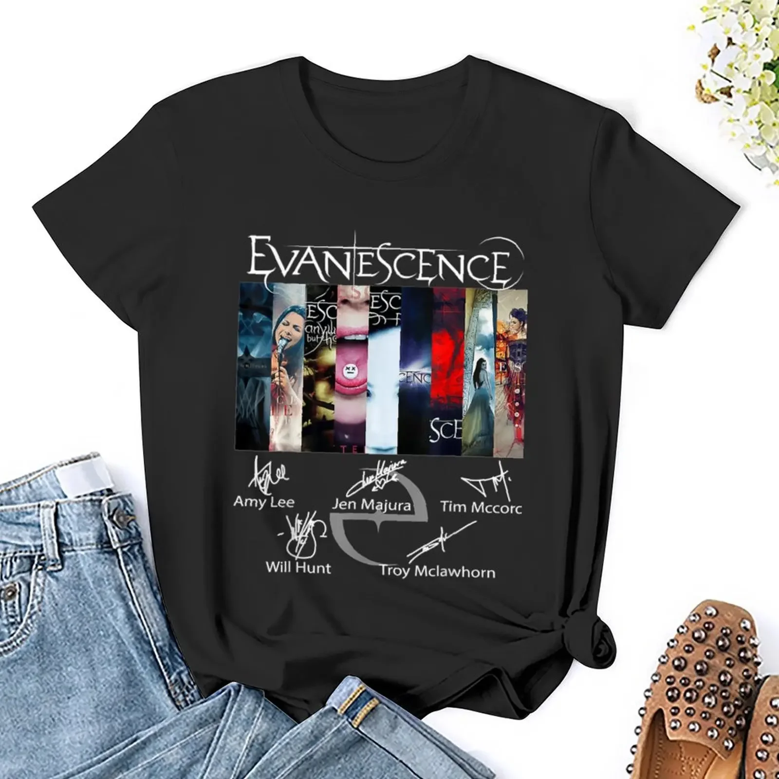 Vintage evanesces Art Band Music Legend 80s anni '90 t-shirt grafica abbigliamento vintage magliette semplici per le donne