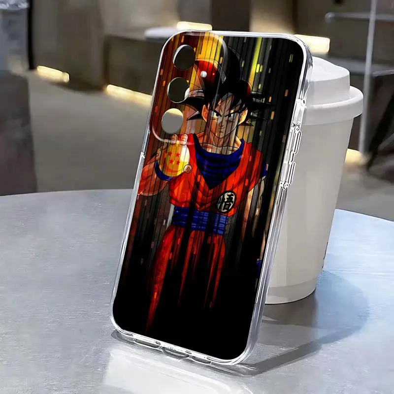 

Creative Art Goku Dragon Ball Phone Case For Samsung Galaxy S25 S24 S23 S22 S21 S20 Edge Plus Ultra FE 5G Transparent Soft Cover