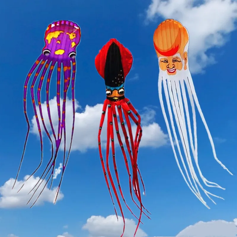 كبير 28 متر الجدي الأخطبوط طائرة ورقية تحلق لينة طائرة ورقية في الهواء الطلق لعب للبالغين الهواء ترتد لعبة رياضية كبيرة جدا طائرة ورقية اللعب طائرة ورقية كرنك