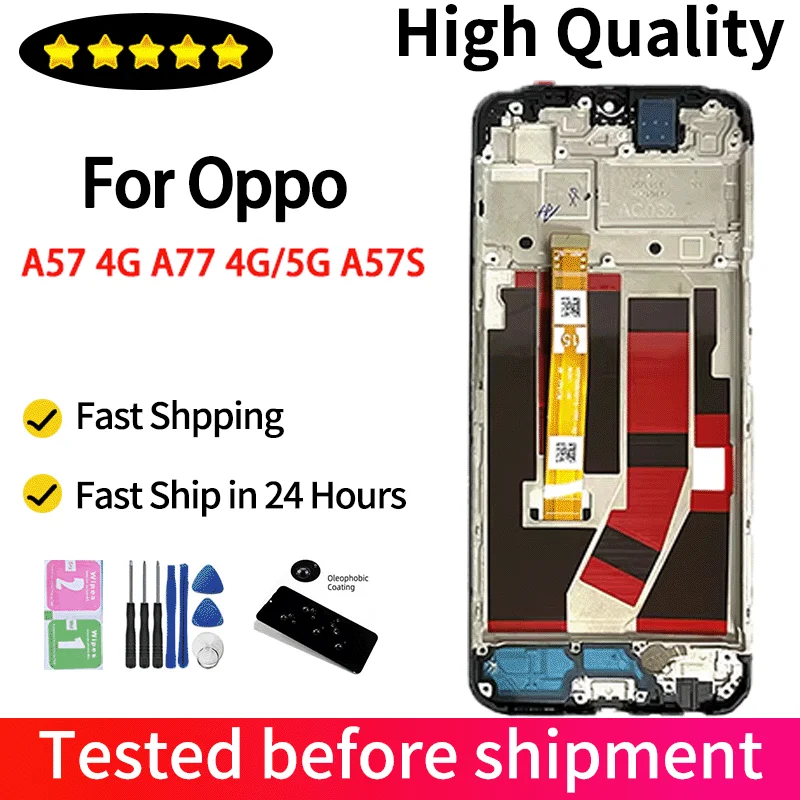 A57S CPH2385 écran d'affichage pour Oppo A57 A77 4G CPH238 LCD écran tactile panneau numériseur pour OPPO A57 A77 5G PFTM20 affichage
