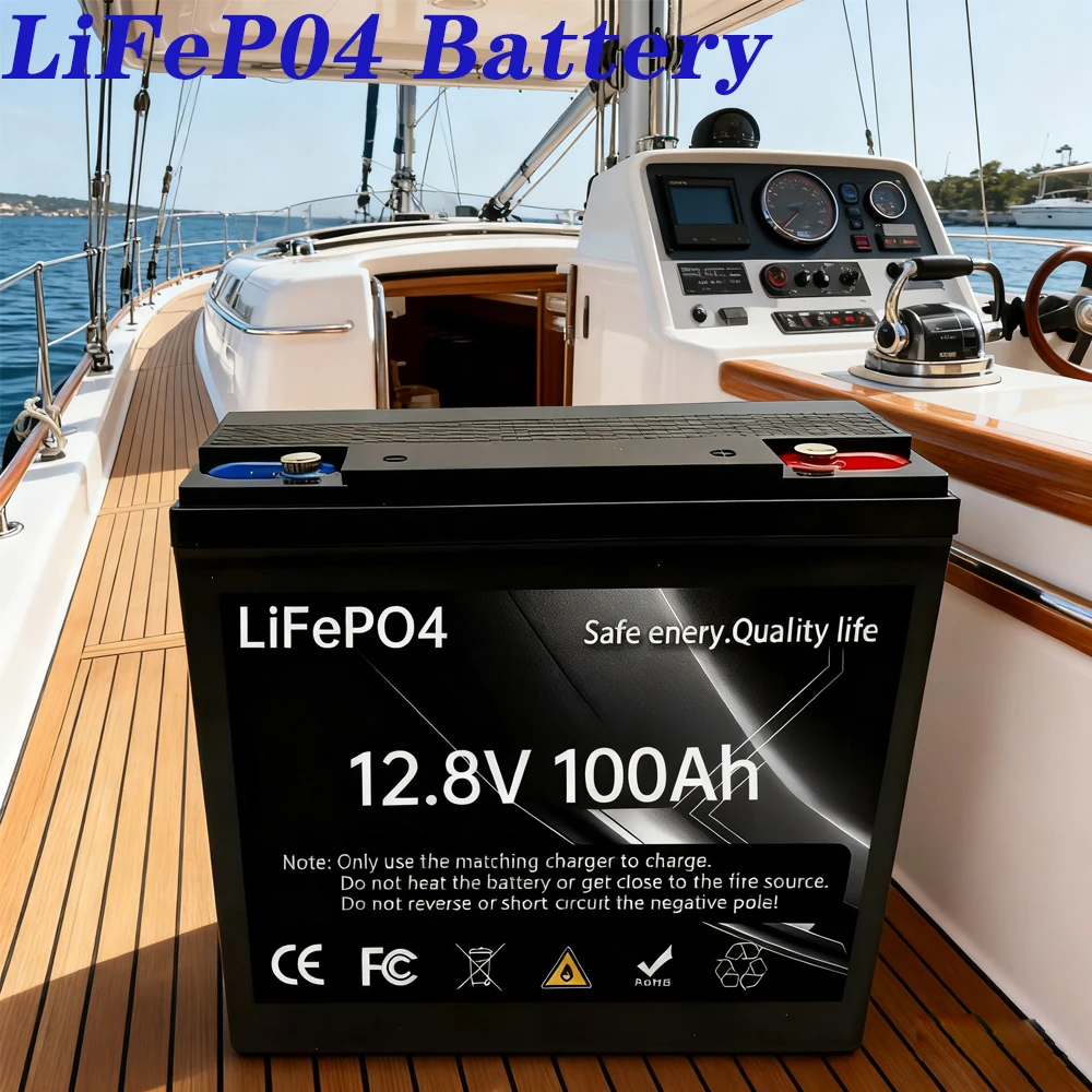 

32700 100Ah 12V Lifepo4 Battery - Built-in 100A BMS Safety Protection, 6000 Cycles for Trike/RV/Back-up Power