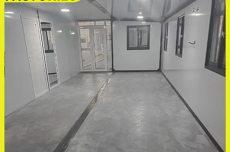 Maison Extensible de Style Européen, Conteneur Préfabriqué de 40 Pieds, Rallonge à Double Aile pour Résident de Bureau