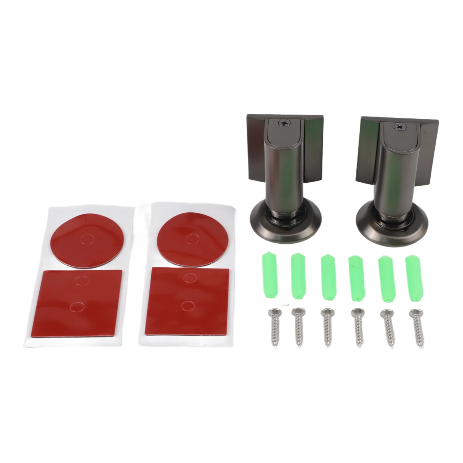 Hassle-free Installation Door Stop Adjustable Door Stop Black Floor-Mounted Door Stop No Drilling Required Rust Resistant