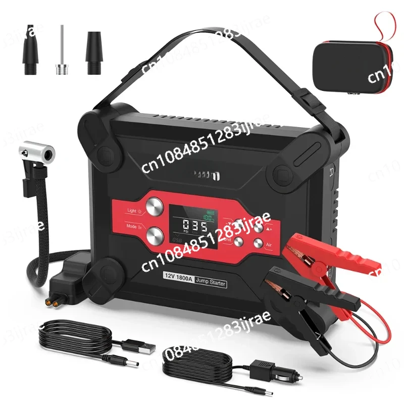 

Car Jump Starter with Air Pump Inflator 24000mAh Multifunctional Battery Booster Starting Device with Air Compressor LED Light