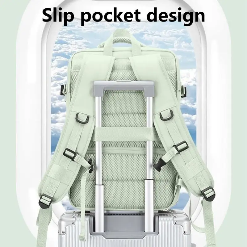 

652F Women Men Travel Backpack Vacuum Compression Laptop Backpack 15.6inch Extended