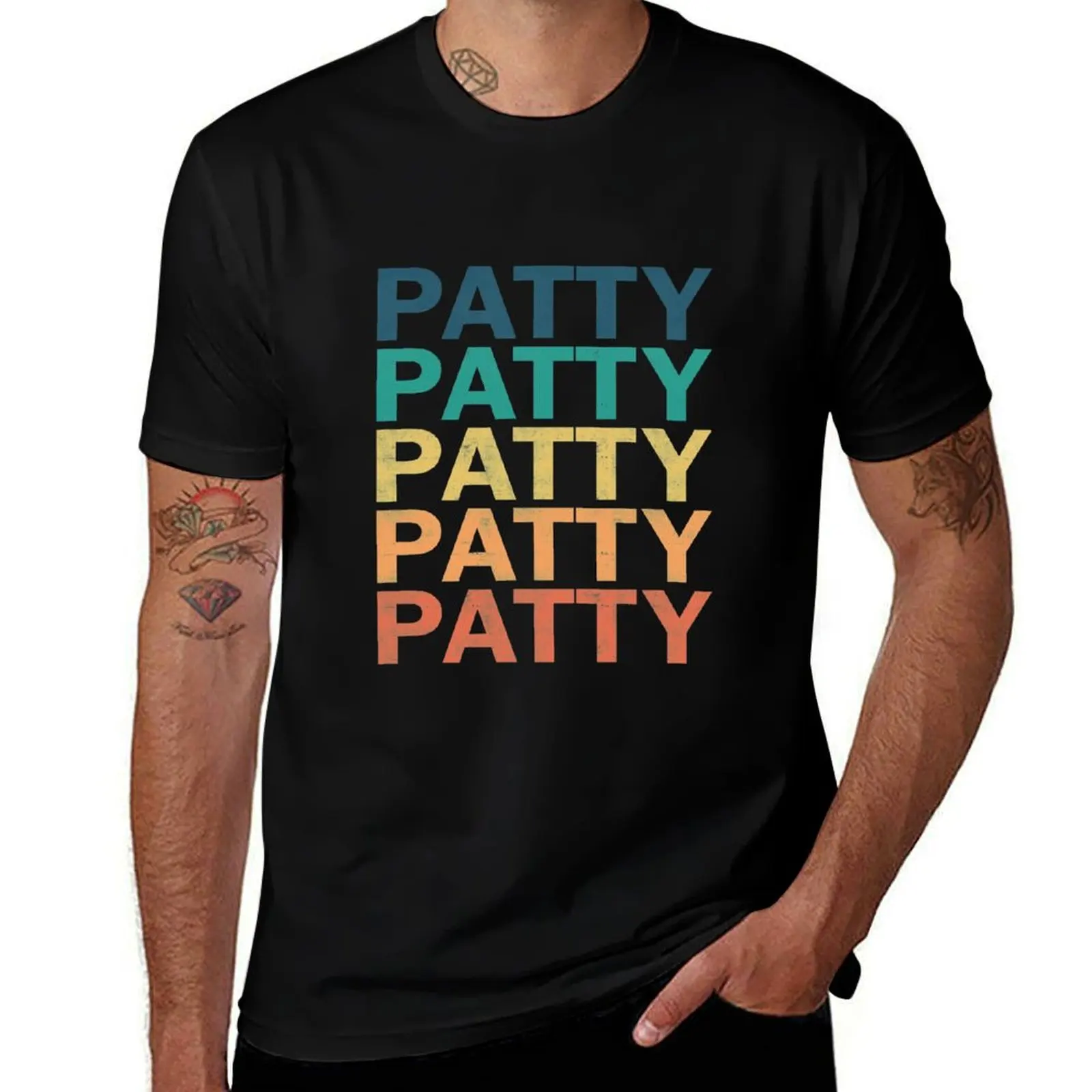 Patty Name T Shirt - Patty Vintage Retro Patty Name Gift Item Tee T-Shirt for a boy summer tops customizeds funny t shirts men