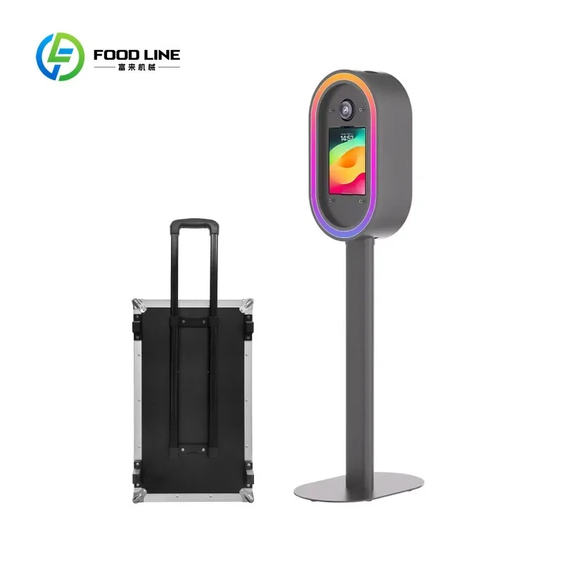 Automatic Photo Booth Machine AI Camera Kiosk Self Service Photography Booth for Commercial Event Promotion