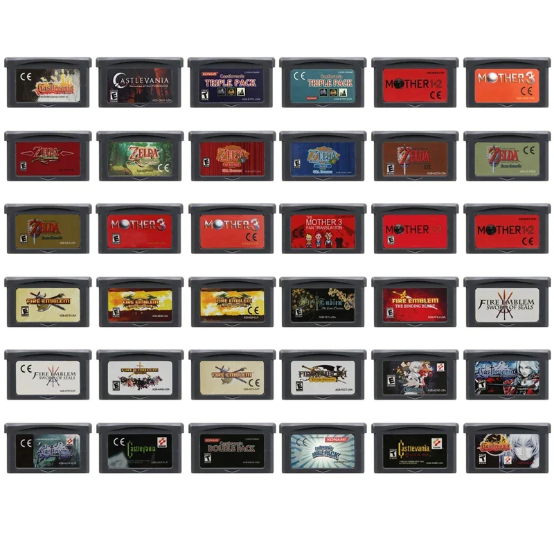 

GBA Video Game Cartridge Console Card 32 Bit Castlevania Fire Emblem Mother Zzelda Series for Fans Gift