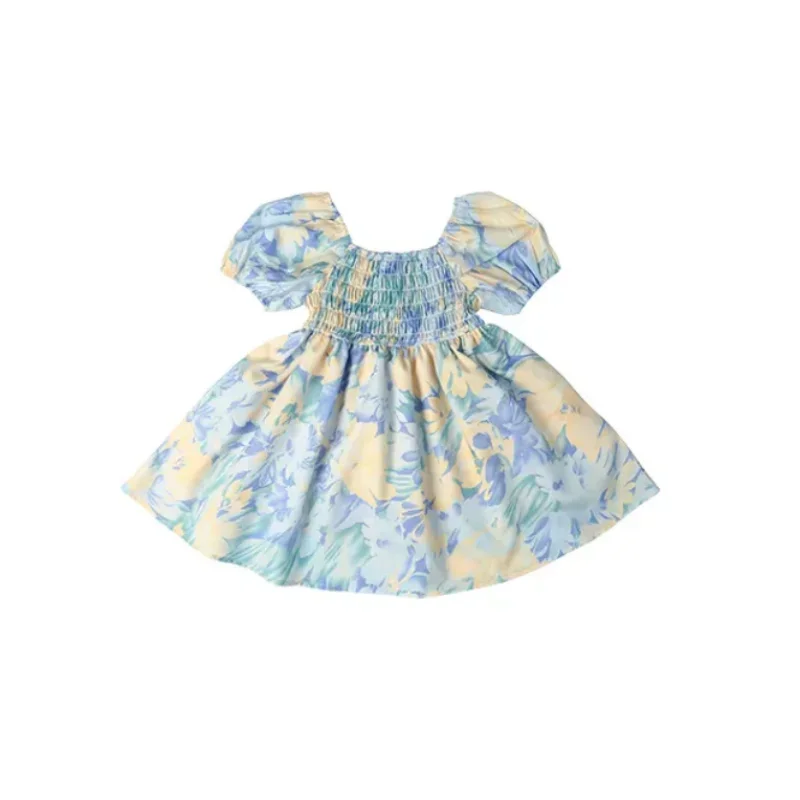 Summer New Mother Kids Chiffon Floral Dress Mom and Daughter Matching Clothes Women Baby Girl Clothes Family Matching Outfits