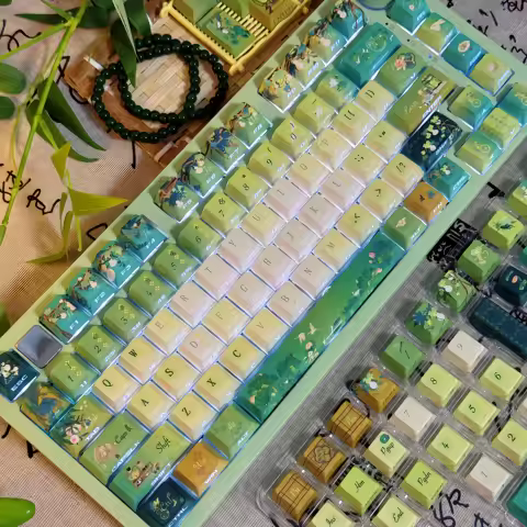 120 Keys Cherry&amp;MOA Profile Custom Shine Through Keycaps Five Side Dye Sublimation PBT Keyboard Keycap for MX Switch Keyboard