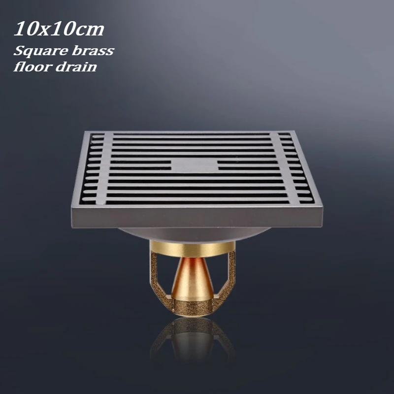 

Square brass shower floor drain, bathroom floor drain, high-quality, durable, odor proof, sewer floor drain